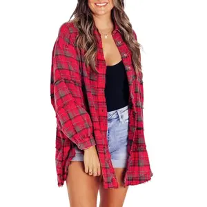 FashionHomeing Sweet Applause Washed Flannel Casual Fit