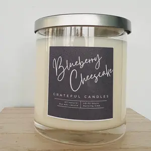 Blueberry cheesecake candle