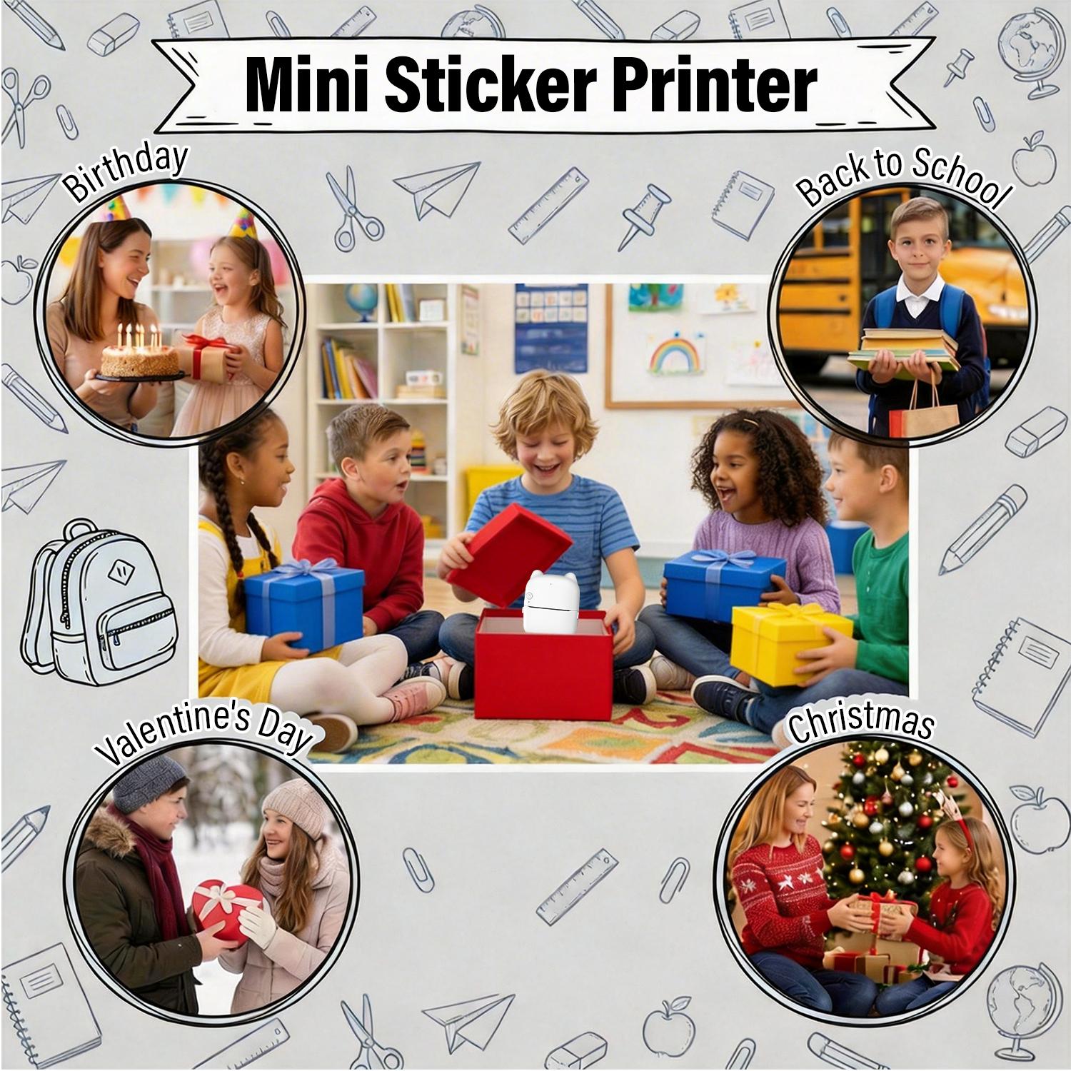 2026 Newest AI Voice Sticker Printer,Portable Mini M8 Printer - Connects Via An App,Inkless Thermal Photo Printer for iOS & Android, Ideal for Gifts, Study Notes, Labels & Receipts, Study Notes Printer | Compact Printer | Durable Plastic Printer