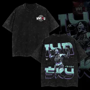 WWELife4U Iyo Sky T-Shirt 100% Premium Cotton S-5XL American-Made Soft Relaxed Fit Pre-Washed Classic Look Menswear Clothes Top Oversized Apparel