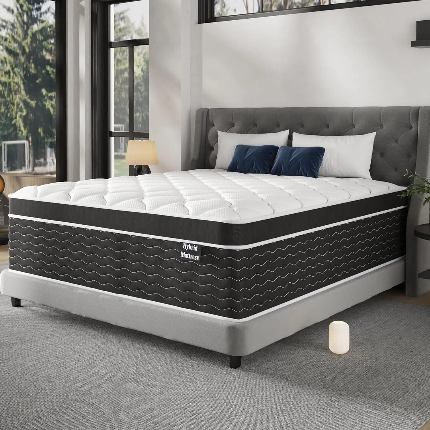 Ruoysun King Size Mattress, 12 inch Hybrid Mattress in a Box, Firm
