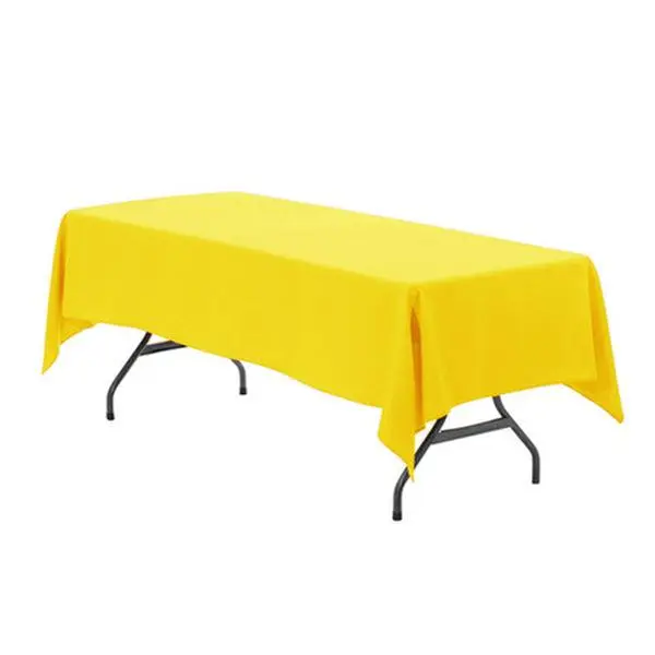 60 x 102 Inch Rectangular Polyester Tablecloth Canary Yellow 60 x 102 Inch Rectangular Polyester Tablecloth Canary Yellow
