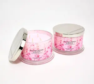 HomeWorx by Slatkin + Co. S/2 18oz Enchanted Peony Candles