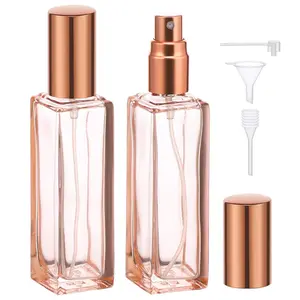 Travel Perfume Atomizer Refillable, 2 Pack 20ml Portable Refill Bottles, Travel Size Refill Bottle Empty Glass Sprayer Cologne   Bottle Small Liquid Dispenser