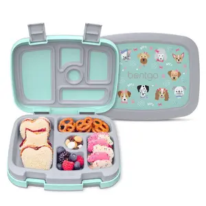 Bentgo Kids Prints Lunch Box - Stylish Bento Lunch Box for Children, Kid Friendly Features, Leakproof Design,  Reusable