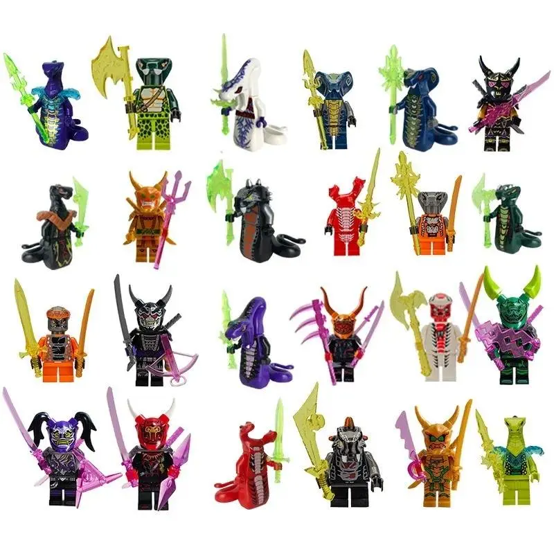 Ninja gold building blocks humanoid dolls mini characters children's toys, birthday gifts, cartoon characters party favors