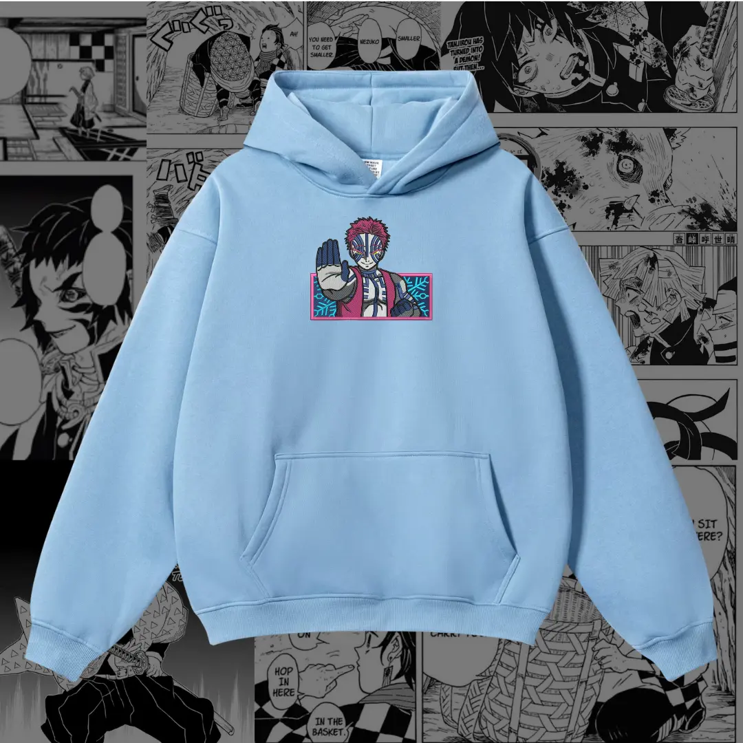 Upper Moon Three Embroidered Hoodie | Anime Inspired Unisex Streetwear