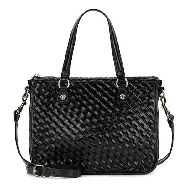 Patricia Nash Brenna Woven Leather Satchel