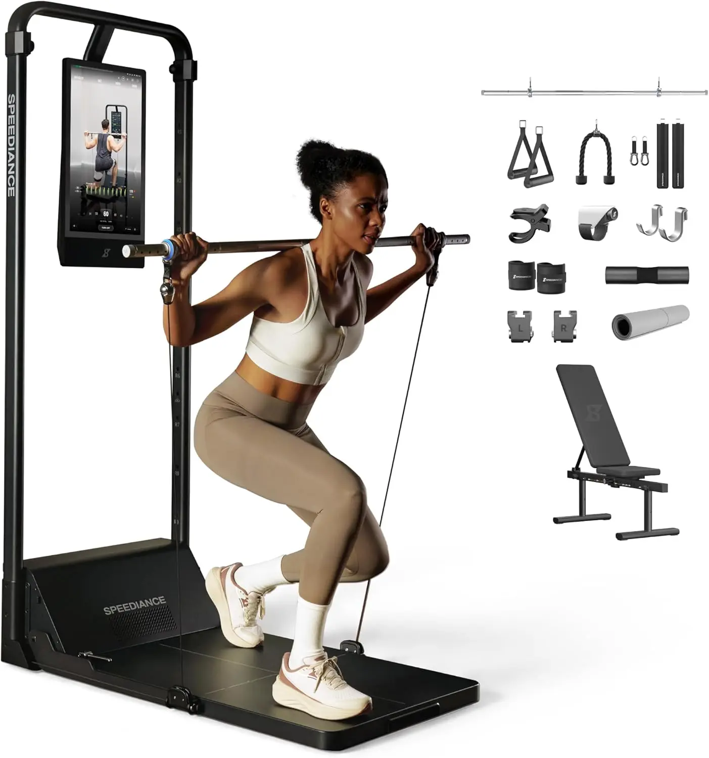 Speediance Smart Home Gym, Multi-Functional Gym Machine for Full Body Strength Training, All-in-one Gym Equipment, Digital Weight System, Workout Station, Squat Rack, Gym Monster 2