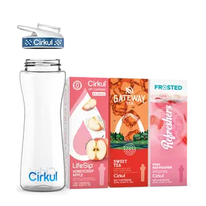 Cirkul® 22oz. Bottle & All-Day Flavored Water Bundle: with Sweet Tea, Fruit Punch & Refresher Flavors - Zero Sugar Hydration