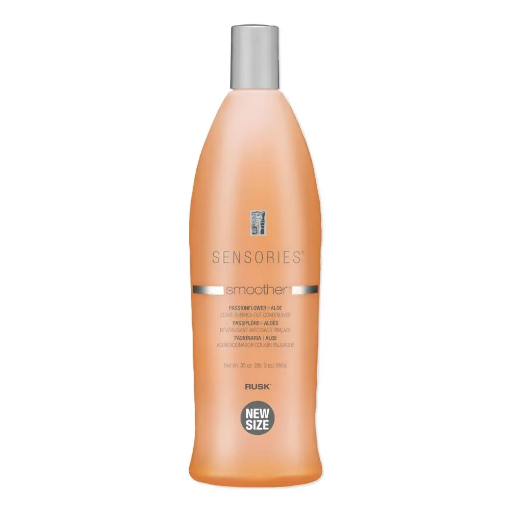 RUSK Sensories Smoother Leave-In Conditioner, Detangling Haircare with Aloe Barbadensis Leaf Extract & Passionflower, 35 oz