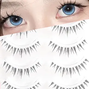 Babydoll Style Natural False Eyelashes, Soft Smooth Cartoon Fairy Design, Perfect for Role Play, Reusable, Single Unit