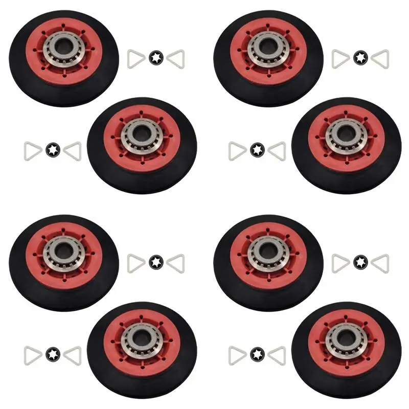 8536974 Dryer Drum Support Roller for Whirlpool Kenmore Maytag Dryers - Replaces 8536973 W10314171 W10314173 8 Pack