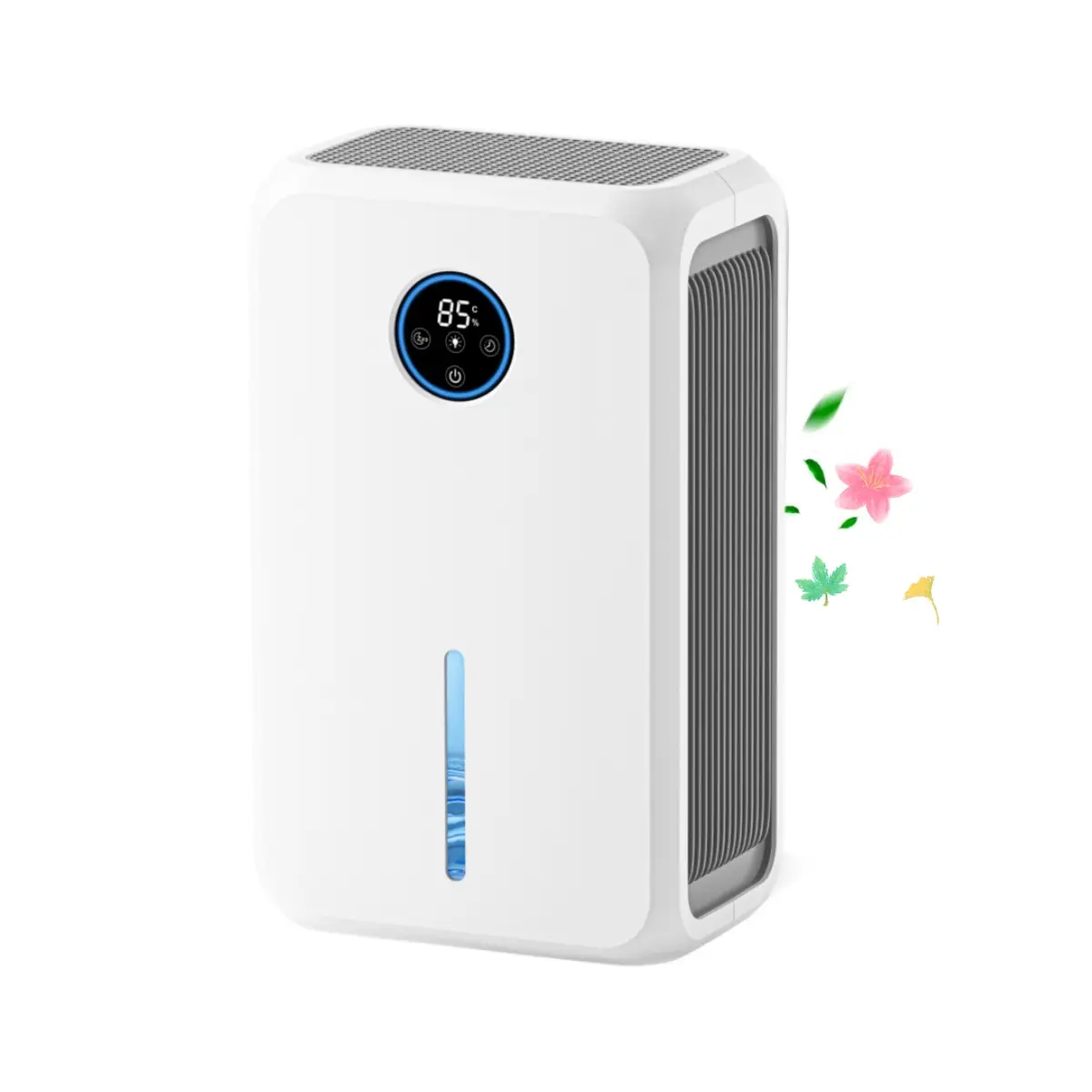 2.6L Plastic Tank Dehumidifier for Home - LED Display, Silent Fan, Humidity Control, Auto Shut Off, Night Light, Ideal for Bedroom, Closet (Home Improvement Heating Cooling Ventilation)