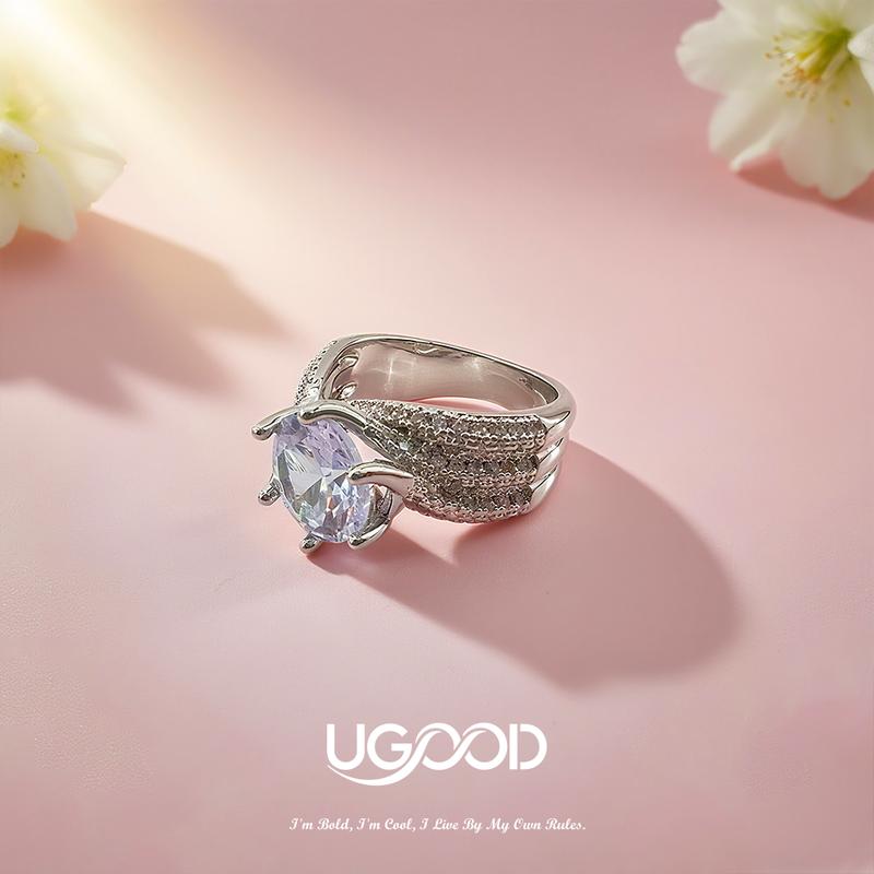 Gem de UGood Ring, Forged with Zicron, Designed with Love, Gem UGood ring Amplifies Statement and Aesthetics for Party Prom and Casual outing Occasions, Uplifts Confidence and Fashion Aura