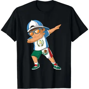 Menswear Short-Sleeve Casual Fashion T-Shirt for Half Guatemalan Half Mexican Boys, Featuring Guatemala Flag Design