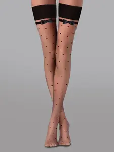 Polka Dot Bow Stockings