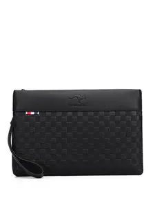 Men's Business PU Leather Envelope Clutch Bag, Handbag Wristlet, Stylish and Durable, Perfect for Work and Casual Use
