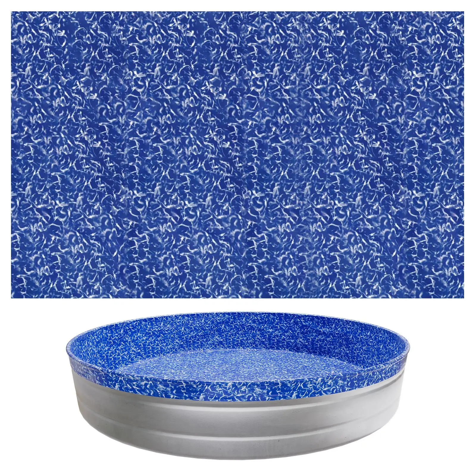 【Father's Day Gift】VEVOR 10 ft/3048 mm Round Overlap Pool Liner for 27.5 in Wall Height Steel Sided Above-Ground Pools, 3050 x 850 mm, 30mil Thick Weather Resistant Heavy Gauge Vinyl, Easy Install, Leak-Proof Repair Patches Included