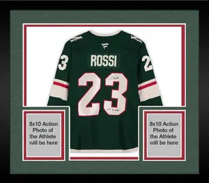 Framed Marco Rossi Minnesota Wild Autographed Green Fanatics Premium Jersey with "Lets Go Wild" Inscription - Fanatics Authentic Certified