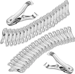 40 count Garden Clips, Greenhouse Clamps Made of Stainless Steel, Greenhouse Clips for Netting, Have a  Grip to Hold Down the Shade Cloth or  Cover on Garden Hoops