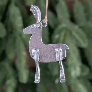 Reindeer Pewter Ornament
