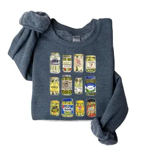 Vintage Canned Pickles Sweatshirt, Canning Season Sweatshirt, Pickle Lovers Sweater, Pickle Jar Crewneck, Funny Pickle Hoodie