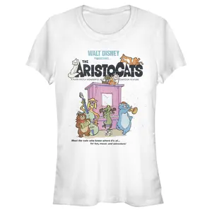 Junior's Aristocats Movie Poster Meet The Cats T-Shirt