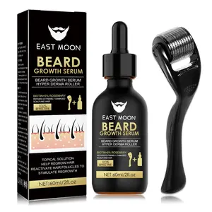 Men's Beard Growth Essence with Rollers, Professional Beard Care Products, Promote Beard Growth, Make Beard More Shiny