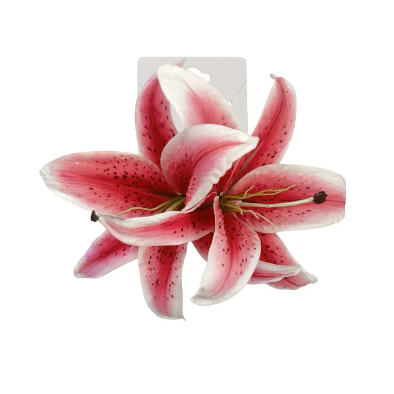 Stargazer Lily Flower Stud Earrings - Hypoallergenic, Chic Style, Mode Fashion Costume Jewelry, Hypoallergenic Earrings