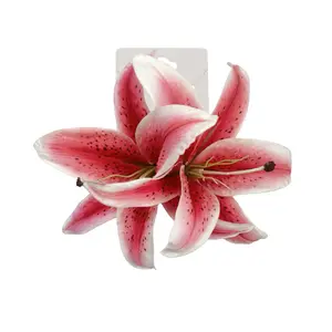 Stargazer Lily Flower Stud Earrings - Hypoallergenic, Chic Style, Mode Fashion Costume Jewelry, Hypoallergenic Earrings
