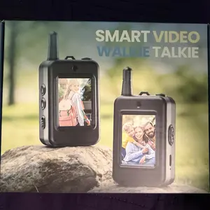 Kids video walkie talkies Set (2-Piece), Rechargeable Long-Range Two-Way Radio Toys, Suitable for Boys and Girls Ages 3-12, Outdoor Adventures, Camping, Hiking, Birthday Gifts, Black summervibes Durable Colorful