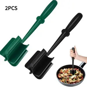 2pcs Meat Chopper Set for Grinding Beef and Burger Meat, Heat-Resistant 5 Arc Blades, Nylon Meat Scoop, Kitchen Tool
