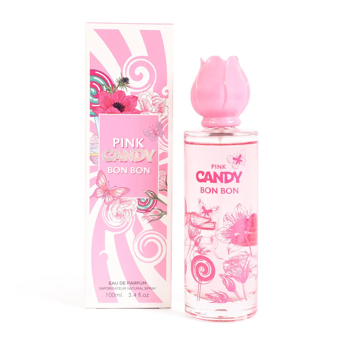 Pink Candy Bon Bon Eau De Parfum Natural Spray Perfume for Women - 100ml/3.4fl.oz. - Women's Fragrance