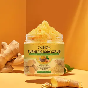 Turmeric Body Scrub Cream, Cleanses Skin, Softens Texture, Nourishes Barrier, Full Body Care (arms/legs/private Areas)