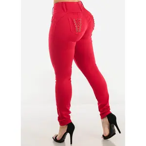 MX JEANS Push Up Red Skinny Jeans