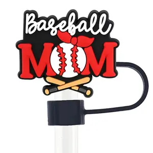 "Baseball Mom" Straw Topper "Baseball Mom" Straw Topper