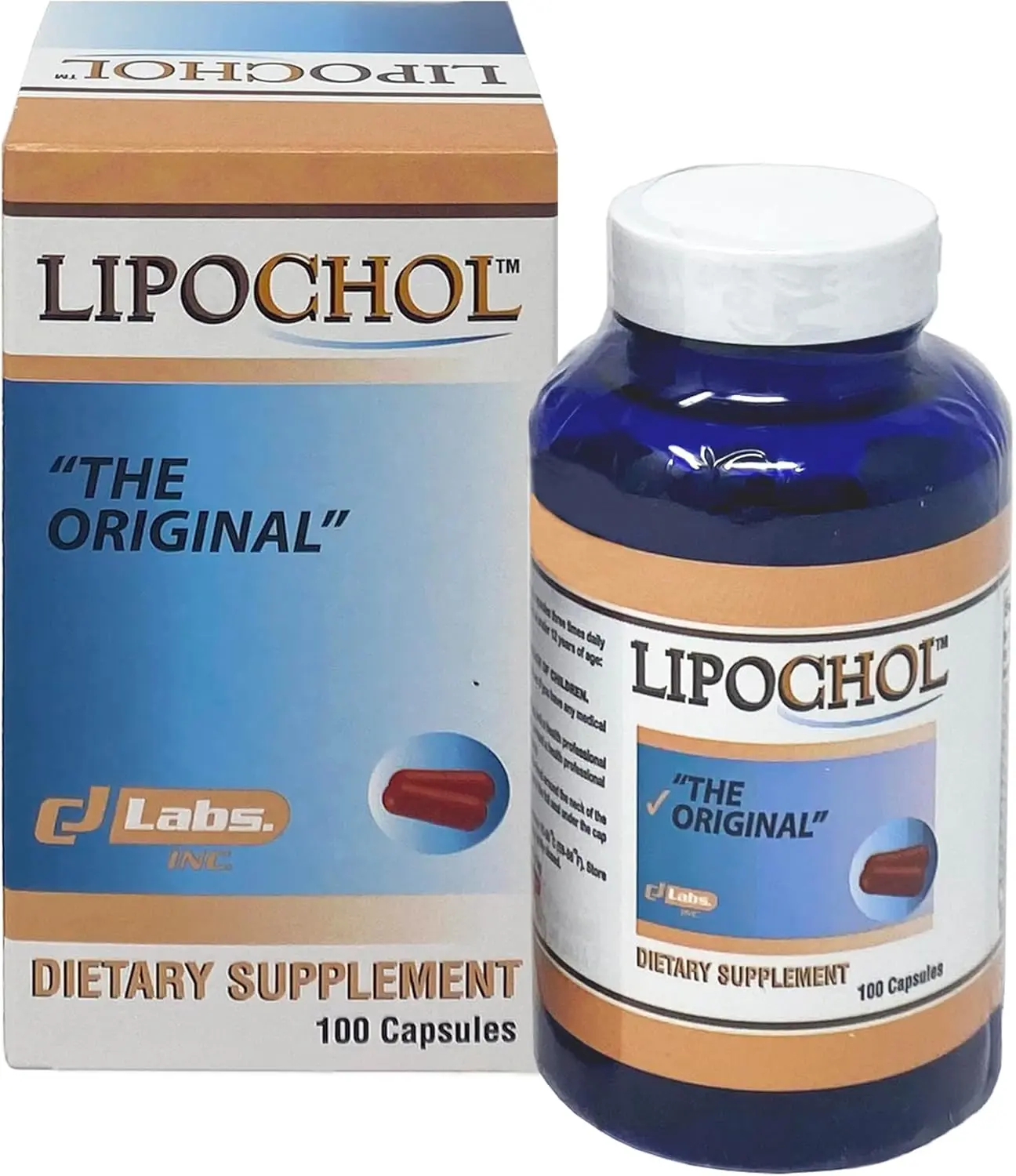 LIPOCHOL Dietary Supplement for Liver Detox & Cleanse, Daily Detox & Liver Support with Vitamins, Nutritional Support, Detox & Repair, 100 Capsules, 1-Pack
