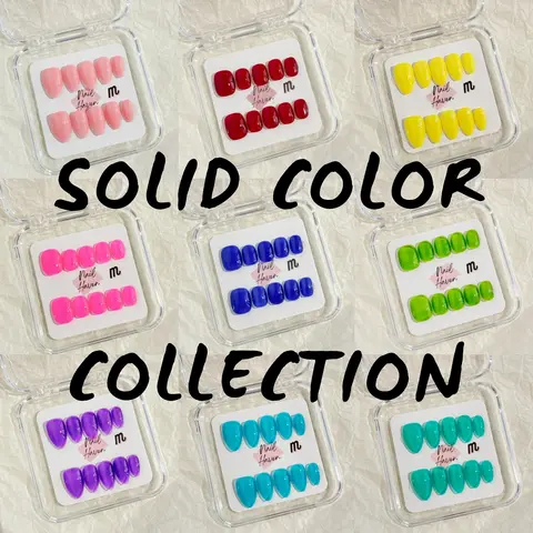 NailHaven| solid color collection| all kinds of solid color| short press-on nails |cute nails| acrylic press-on| fake nails |Handmade | high quality Press on nails 10 pcs|reusable nails|