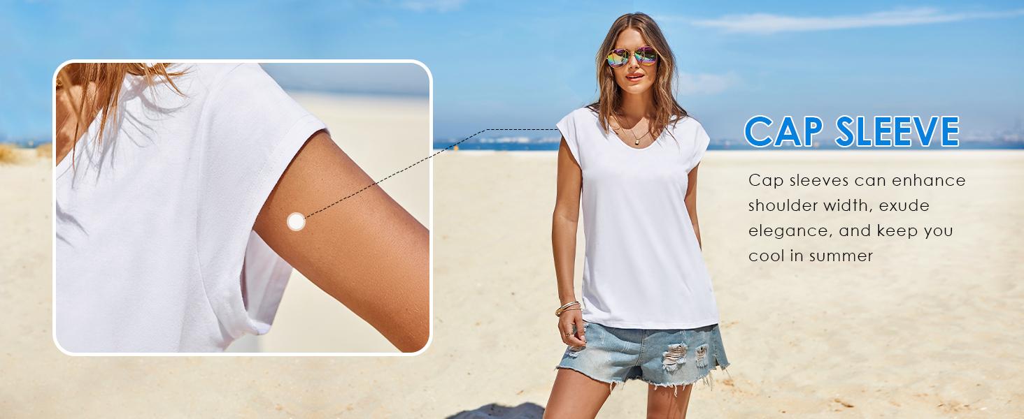Tankaneo 3 Pack Womens Cap Sleeve Tops V Neck Loose Fit Tshirts Spring Summer Casual Basic Tees Tankaneo 3 Pack Womens Cap Sleeve Tops V Neck Loose Fit Tshirts Spring Summer Casual Basic Tees