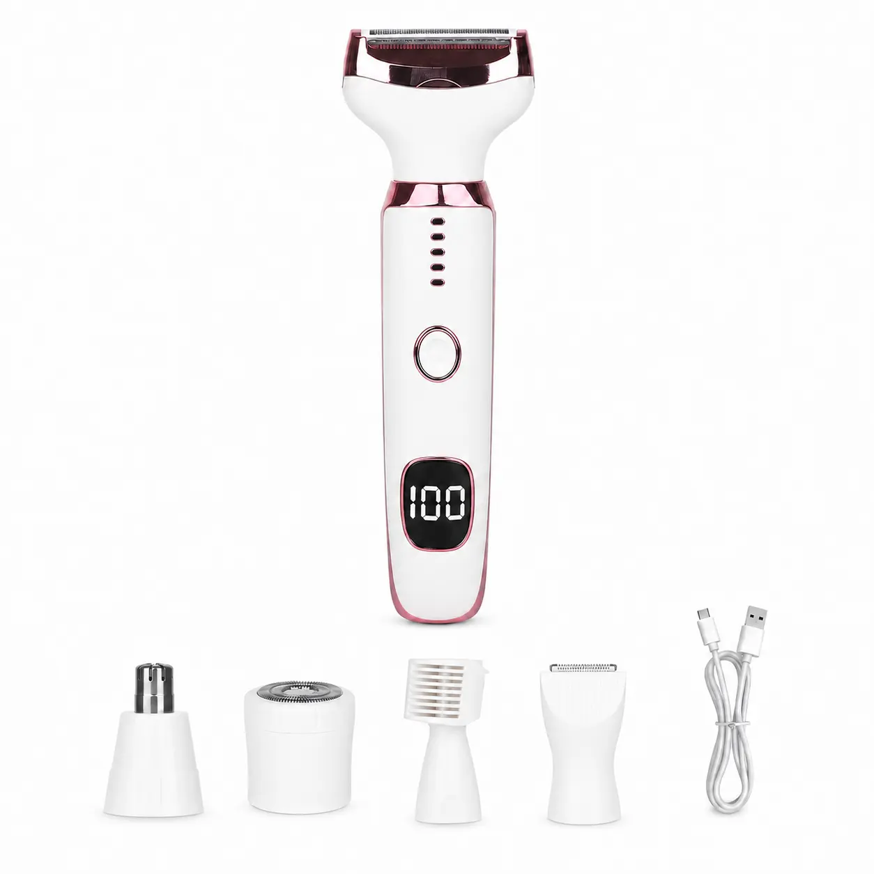 Professional 5 in 1 Womens Electric Shaver | Hypoallergenic Wet Dry Bikini Trimmer | Painless Full Body Hair Removal