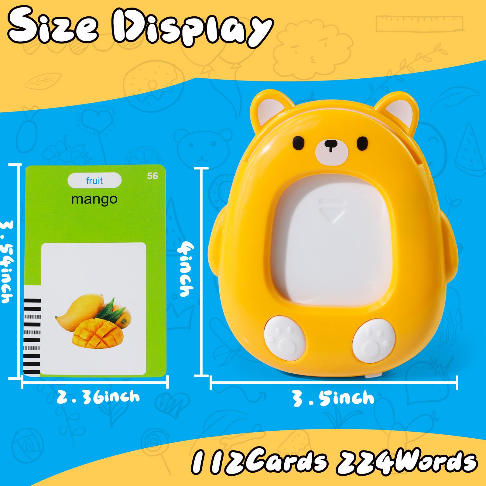Interactive Talking Flash Cards - English Learning Set Toy for Kids Toddlers and Preschoolers