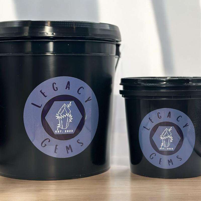 Small Gem Mining Bucket - Quart Bucket - 4-5 lbs Total - Over 18 Different Types of Natural Crystals