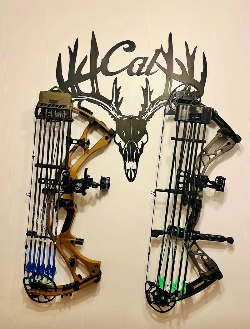 Custom METAL BOW HOLDER, Metal Bow rack, Personalized metal bow holder, Metal