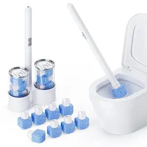 HelpX 8 Pack Pumice Stone Toilet Bowl Set with 18 in Extra Long Handle,White Holder Case,Pumice Stone for Cleaning, for Cleaning Toilets, Bathtubs, Grills, Swimming Pools, Sinks