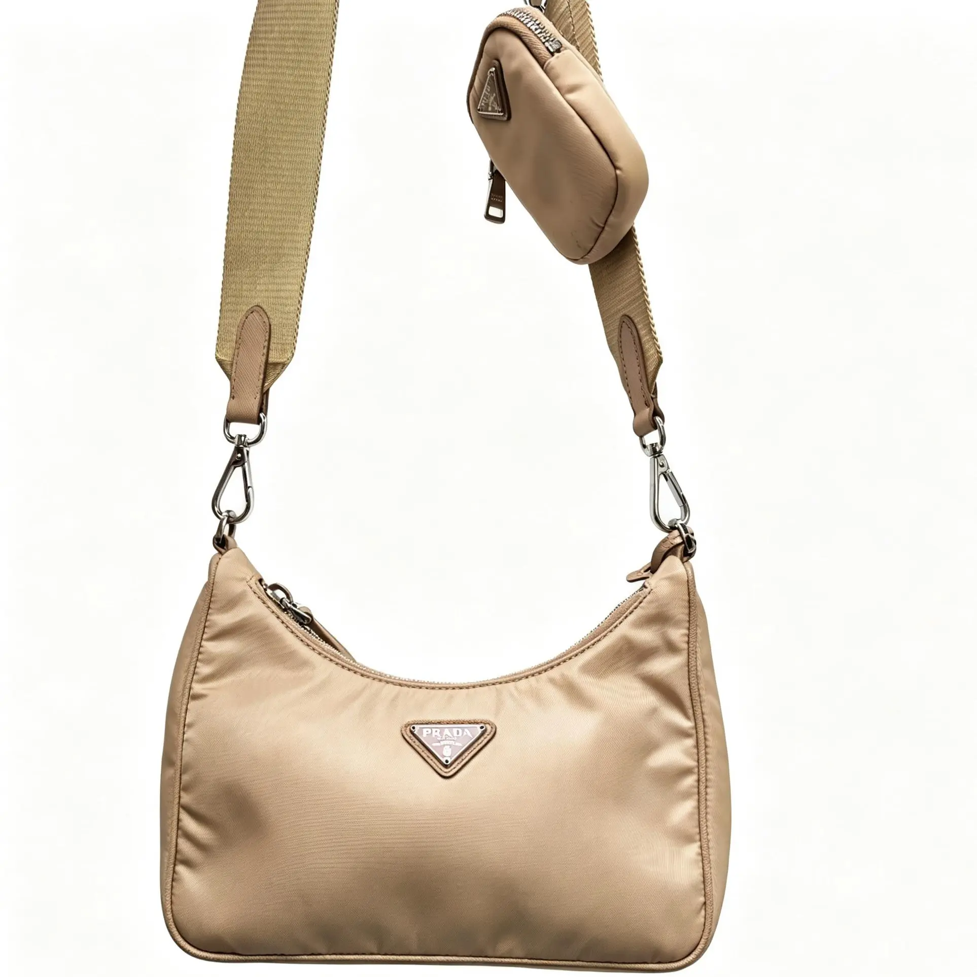 Pre-owned PRADA Italy Shoulder Bags – Milk tea colored underarm bag – Shoulder strap（SZ 68382 ）