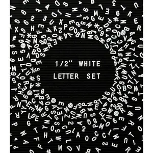Plastic Letter Board Letters Only (326 Pieces) - 1/2" Letter Board Letters for Changeable  Letter Board - White Letter Board Accessories