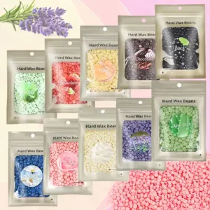 50g Hard Depilatory Wax Beads for Hair Removal, 1 Bag Hair Waxing Bead for Face, Eyebrow, Legs, Armpit, Back and Chest, Home Waxing