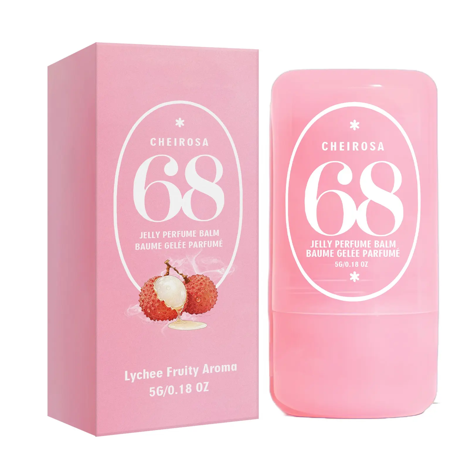 Lychee Fruity Solid Perfume Balm, Aromatic Unisex Fragrance, Refreshing Sweet Scent Portable Pocket Fragrance, Light Non-Greasy All-Match Scent, Nourishing Skin On-the-Go Scent Touch Up Balm