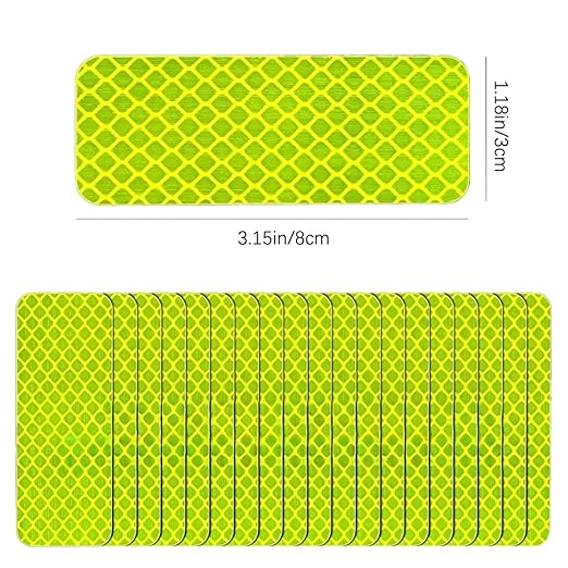 High Visibility Reflective Safety Patch Set, 30 Pack, Hook and Loop Fastener, Accessory for Clothing-Jackets-Hats-Backpacks-Vests-Dog Harnesses